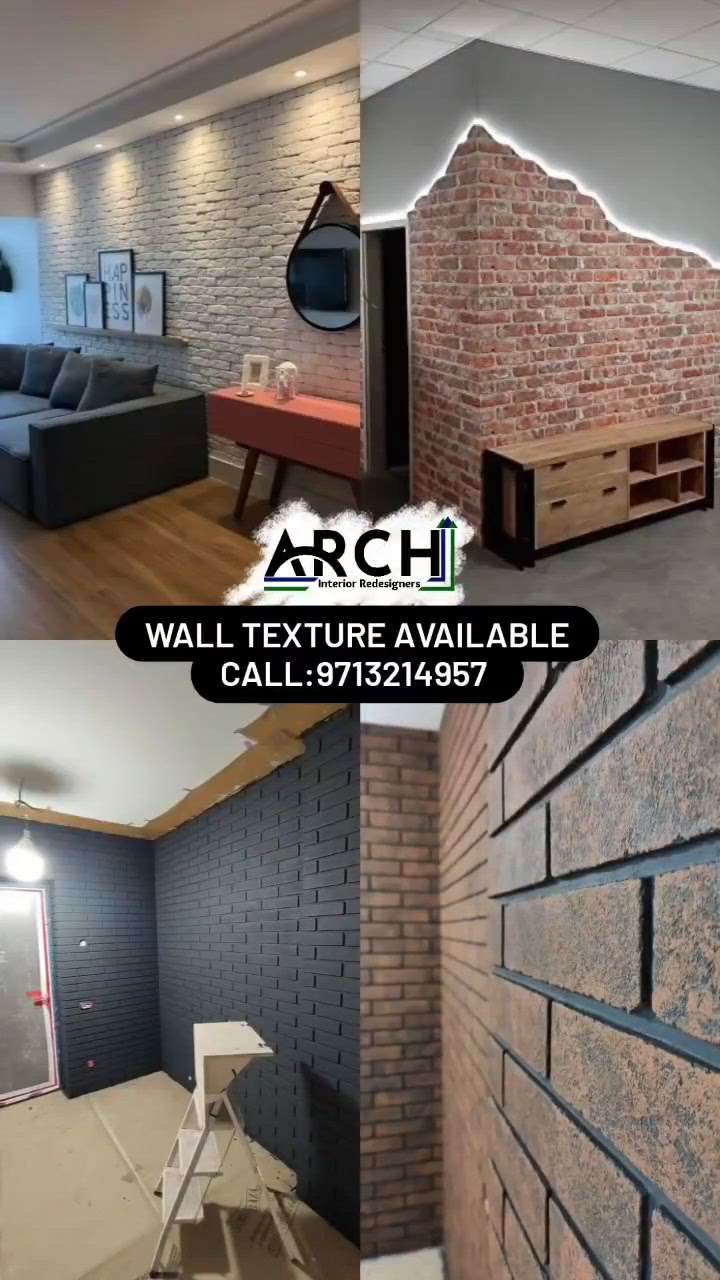 Wall texture available
Call 9713214957
ARCH INTERIOR REDESIGNERS

 #InteriorDesigner #WallDecors #walltexturespaint #walltexturespaint #WallPutty #WallDesigns #TexturePainting #livingroomtexture