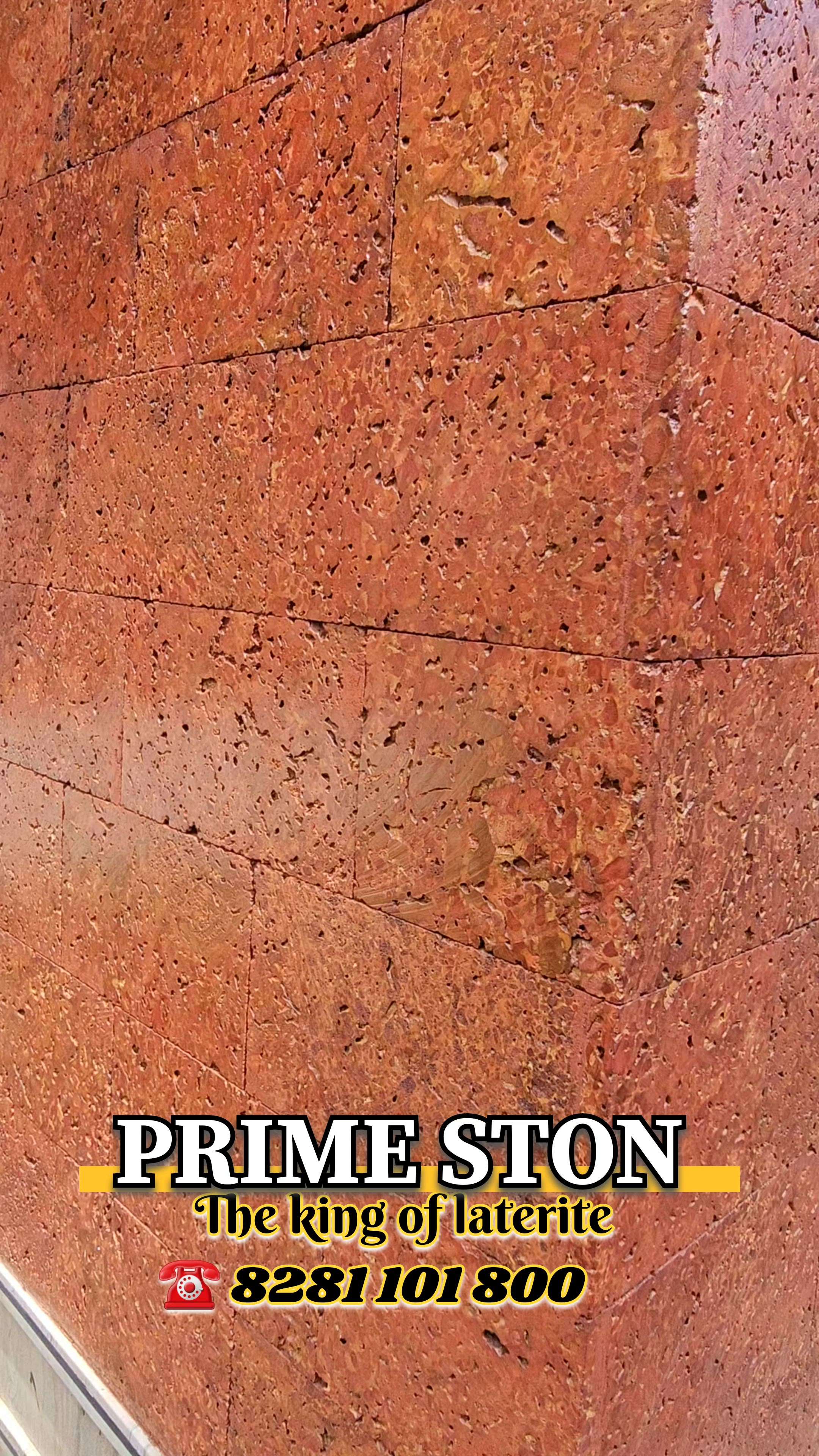 Amazing Laterite cladding work 😍
PRIME STON.. The king of laterite...

LateriteCladdingTiles #LateriteFlooringSlabs #LateritePavingStones #LateriteFurniture's #LateriteMonuments #LateriteSinglePillars ...

💚100% Natural Laterite Stone Products Manufacturer & laying contractor 💚

OUR SERVICES AVAILABLE ALLOVER INDIA 

Cladding available Sizes....
12/6,12/7,15/9,18/9,21/9,24/9 inches 20 mm thickness...

Paving available sizes....
12×12, 18×18, 24×24 inches 50 mm thickness

Slabs available sizes....
6/2 feet 25mm, 40 mm, 50 mm, 100 mm

Pillars available sizes..
From 24×6×6 to 7×12×12 feet 

Laterite furnitures and customized sizes also available...

Contact - 9048 533 834, 8848 88 3600, 8281 101 800
 

primelaterite@gmail.com 
www.primestone.co.in
https://youtu.be/CtoUAPbgX08
 #lateritefurniture #lateritemonuments #lateritesinglepillars #lateriteexteriorpaving #bestlaterite #lateritecladding #lateritewall