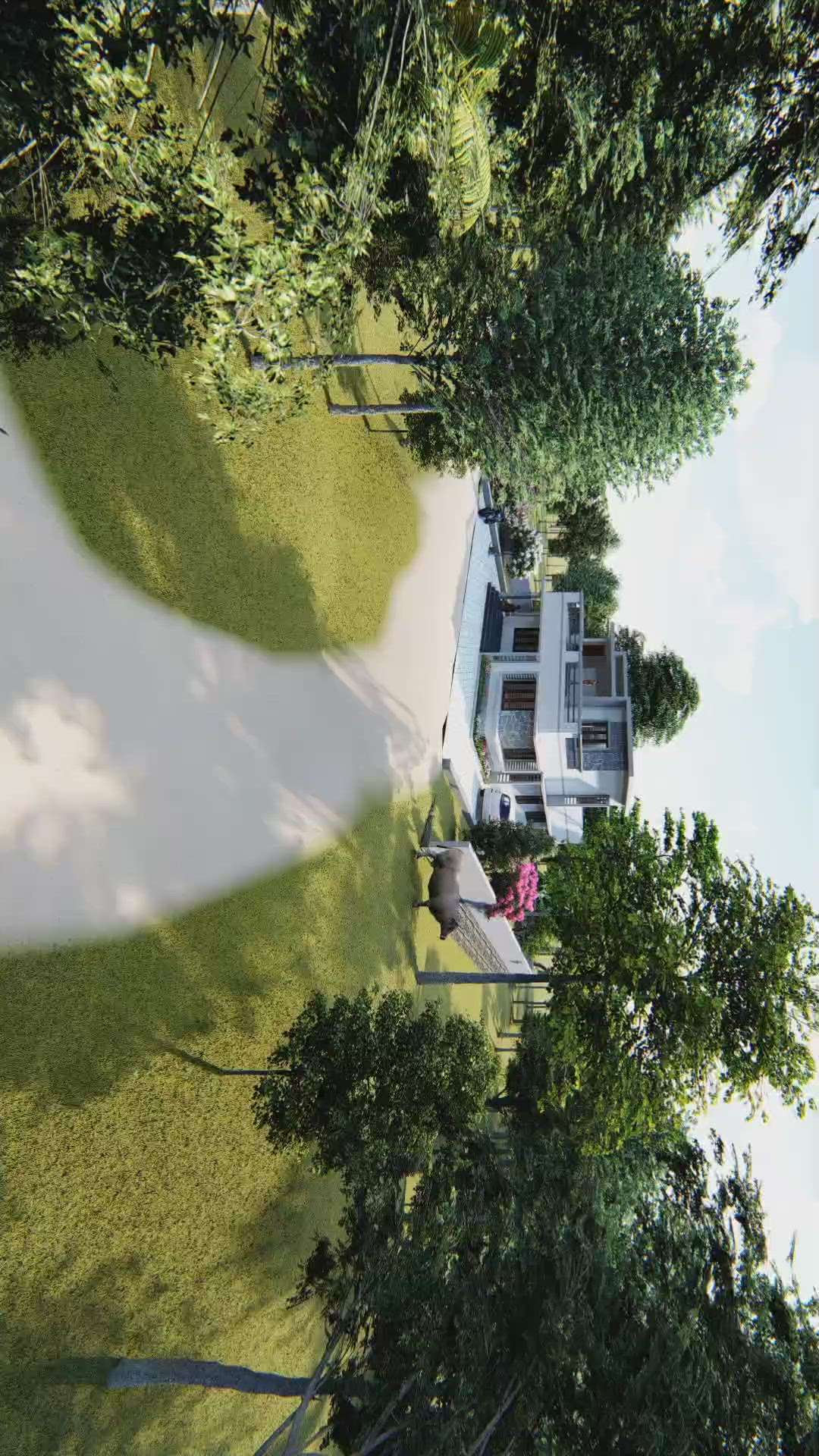 1650 sq. ft. slope house blend with natural surrounding. #lumionwalkthrogh #lumionanimation #keralahomedesignz