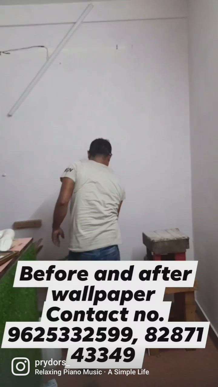 before and after wallpaper contact us for order we have all type of interior material follow for more design than details thank you
contact number- 9625332599 
 82871 43349