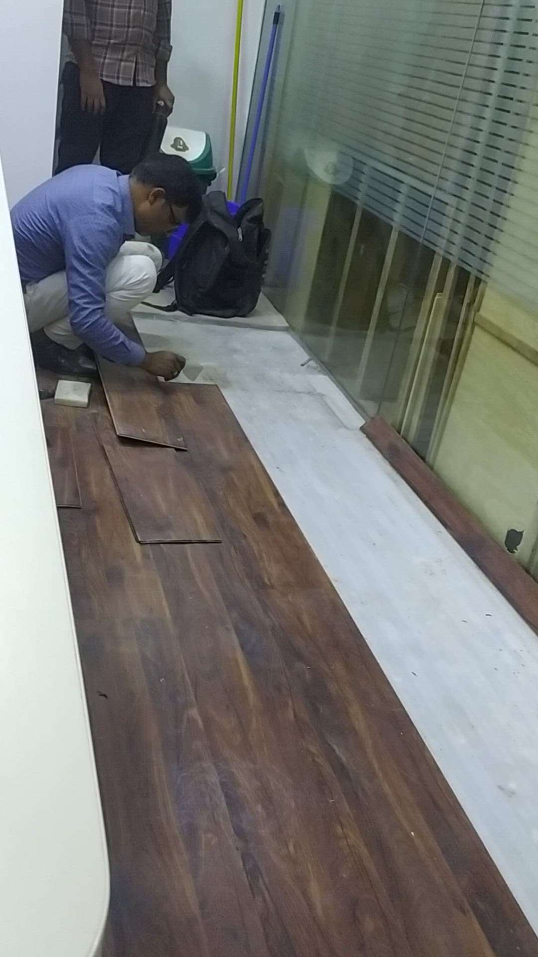 wooden flooring work by Chetan interior in sec 62 noida