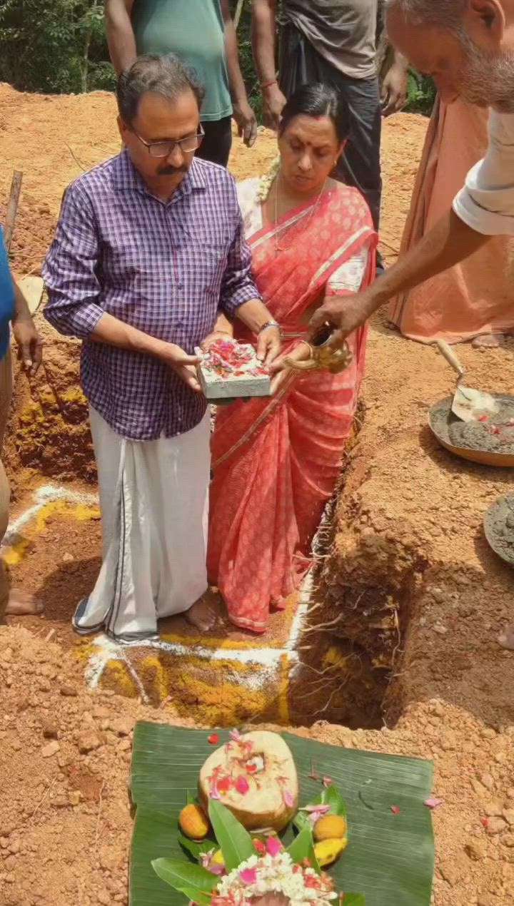 Stone laying ceremony........one of our new starting project.. #HouseConstruction  #HomeDecor  #constructioncompany  #constructioncompanyinkerala