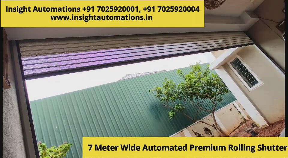 7 meter wide automatic premium rolling shutter installed at residential appartment in ernakulam
#HomeAutomation
#insightautomations
#automaticrollingshutters
#RollingShutters