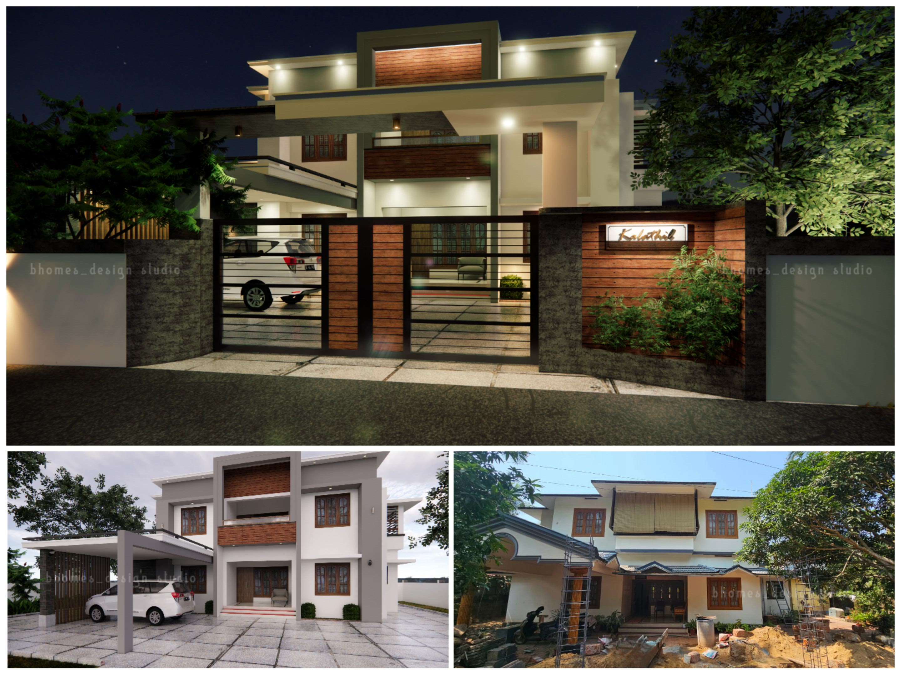 The transformation from day to night in the 3D views of renovation house ..🏚🏘

#home #design #exterior #renovation #3dmodeling 
#keralahomes #minimal #carporch #online3d  #HouseRenovation 
.
.
Contact : 6238684617 , 9947368410
( for 3D renovation work , send your existing plan or site photo to whatsapp)