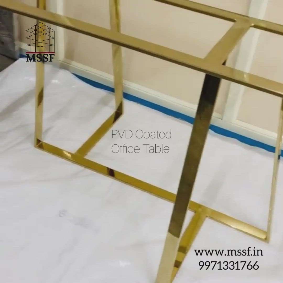 PVD Coated Office Table Frame
Call and WhatsApp 9971331766

#mssteelfabrications 
#since1980mssf 
#mssteelfurnitures