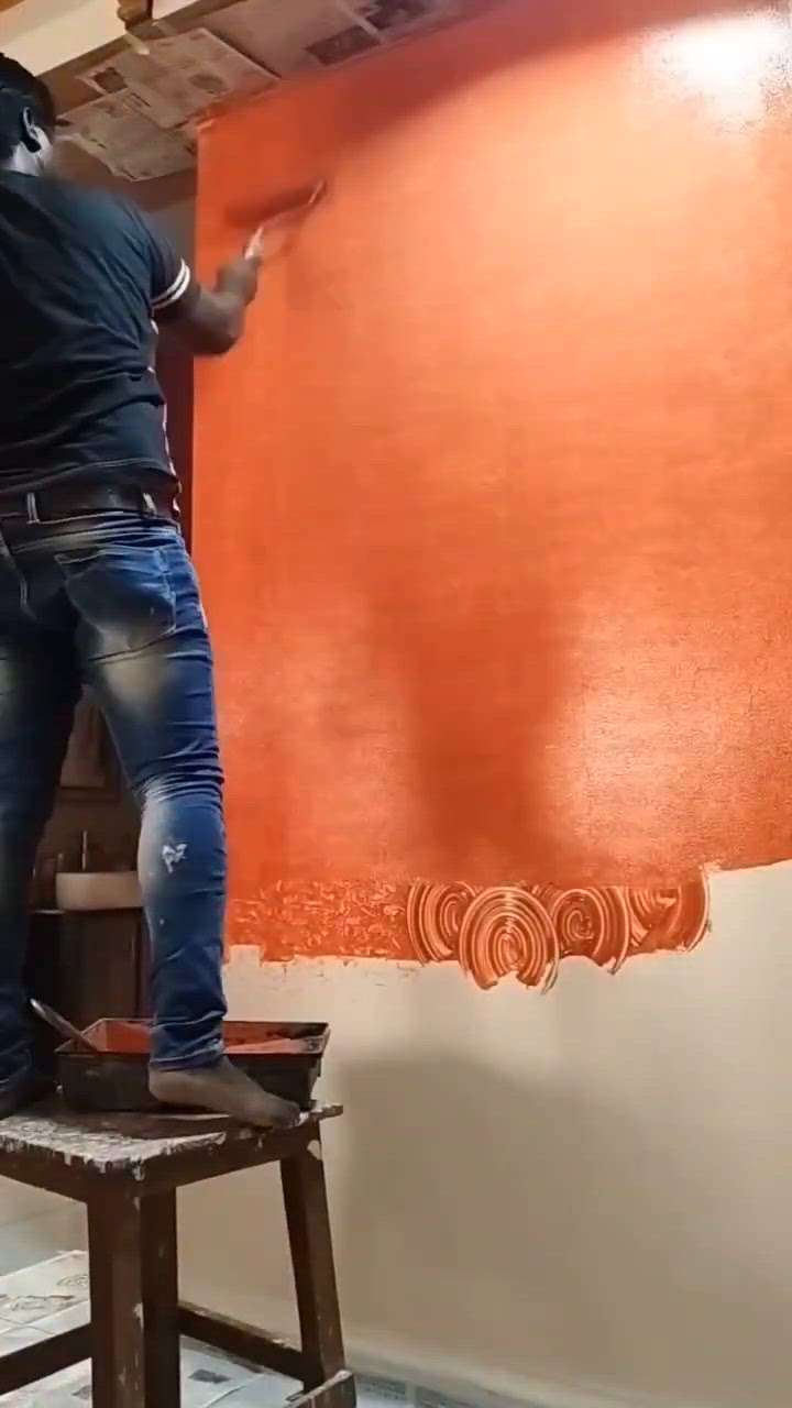 wall design royal play asian painting group jaipur rajasthan #asian  #Berger  #the_royal_painter  #TexturePainting  #AcrylicPainting  #paintingonwallart  #Royal_touch_painting_kerala  #WallDecors  #WallPutty  #HouseDesigns
