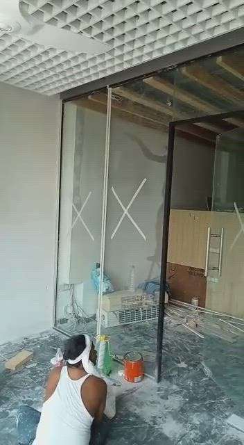 open cell ceiling or glass partition installation service
