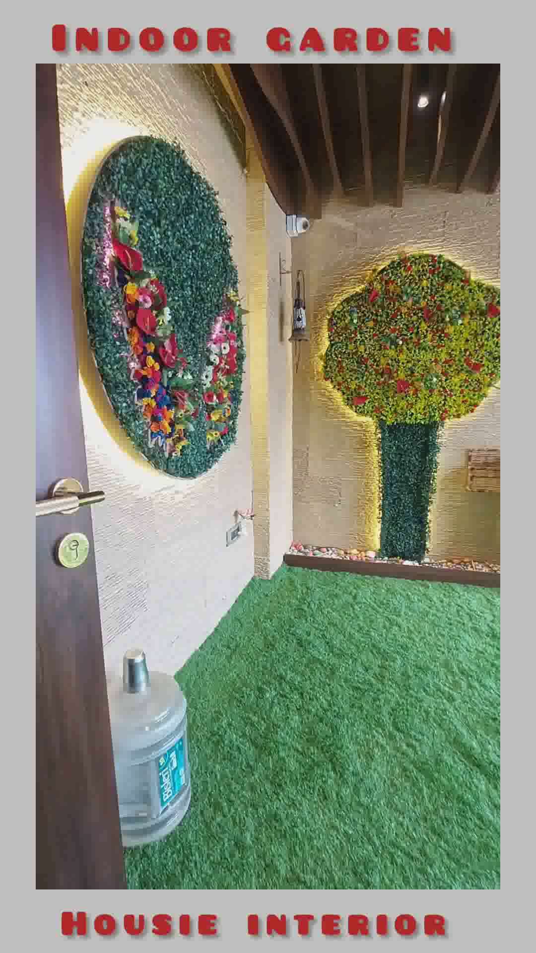 indoor garden Design for you 
 #InteriorDesigner  #HouseDesigns  #RoseGarden  #GlassDoors  #4BHKPlans #KitchenCabinet