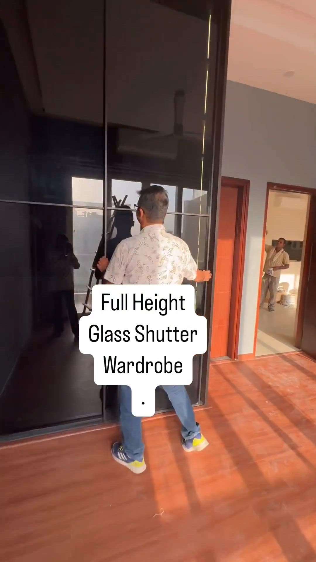 #full height glass  shutter  #WardrobeDesigns   #brightinteriors