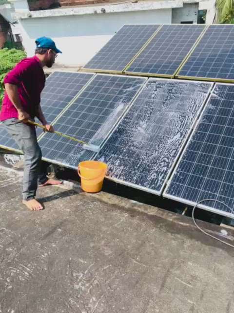 #solarenergy #cleaning #solarpanel #punchain mob:+919497431999
