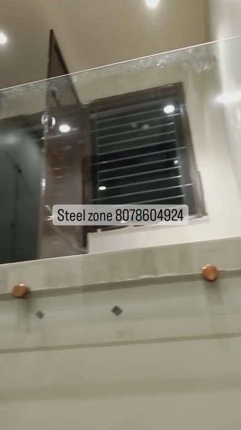 Rose gold point Fiting glass reling steel zone jaipur contact 8078604924