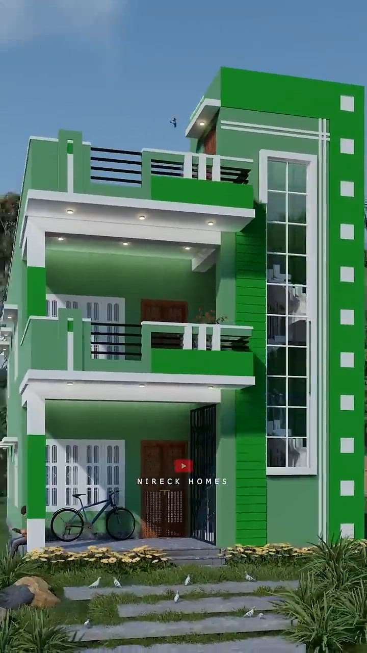 8387031580 green colour house combination Bugut range
 #asin-paint  #asinteriors  #indigo  #housecolors   #color