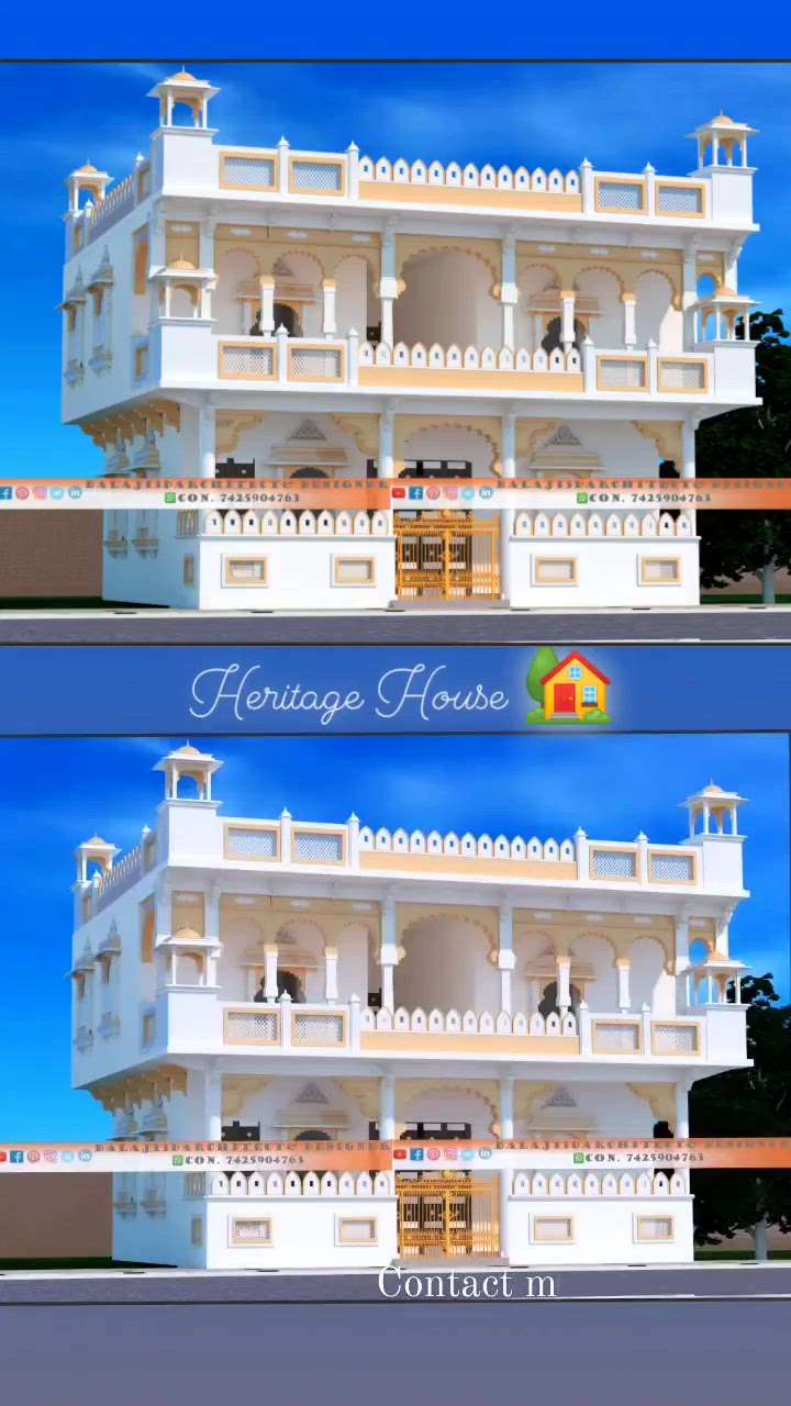Heritage House for Gopal ji Jat khor Chittorgarh Rajsthan   #heritage  #hestiainteriors  #havells   #royal  #heritagestyleelevation  #HomeDecor