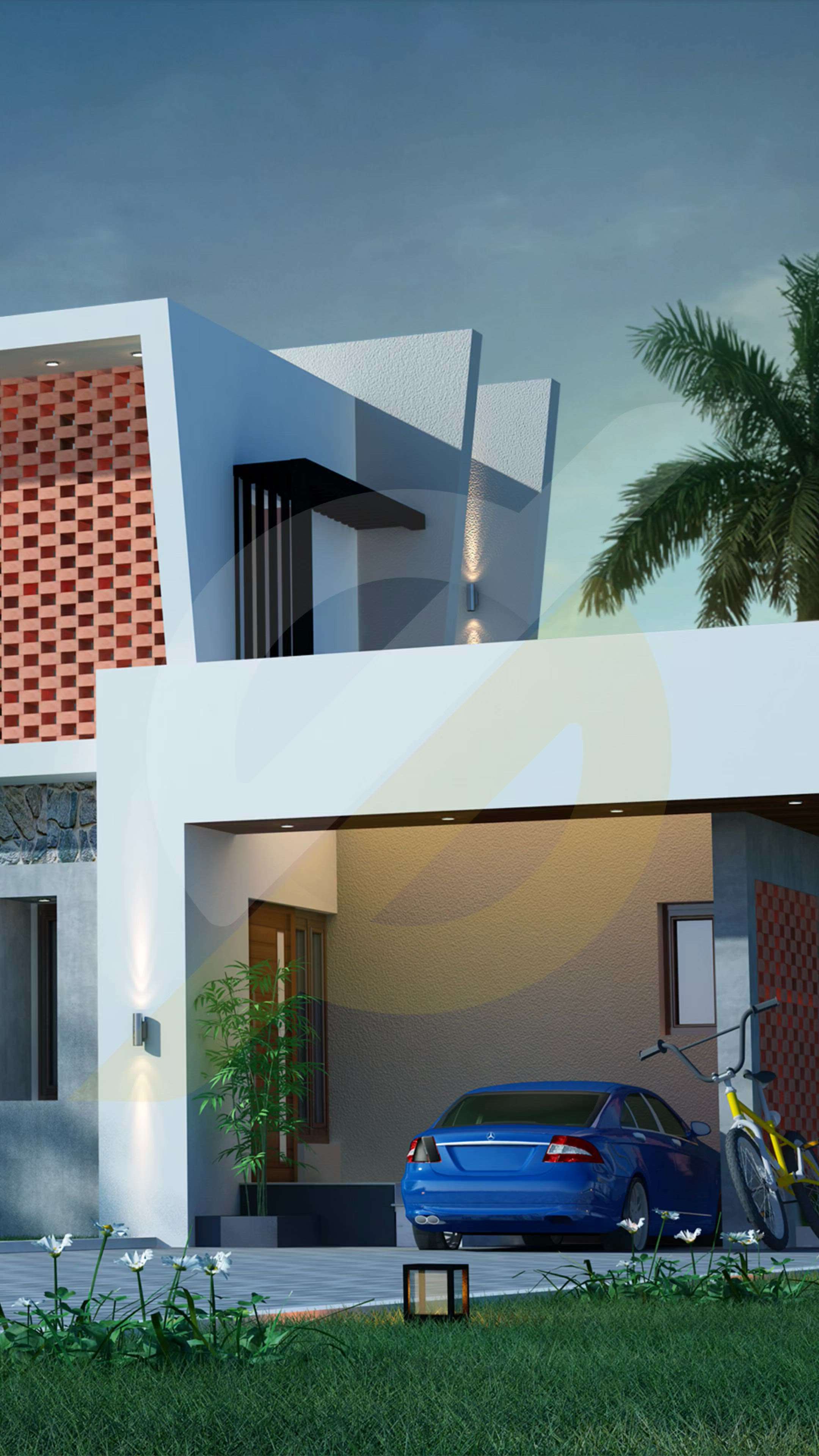 contemporary house design  #ContemporaryHouse  #3dhouse #archetectural #keralahousedesigns #ContemporaryDesigns