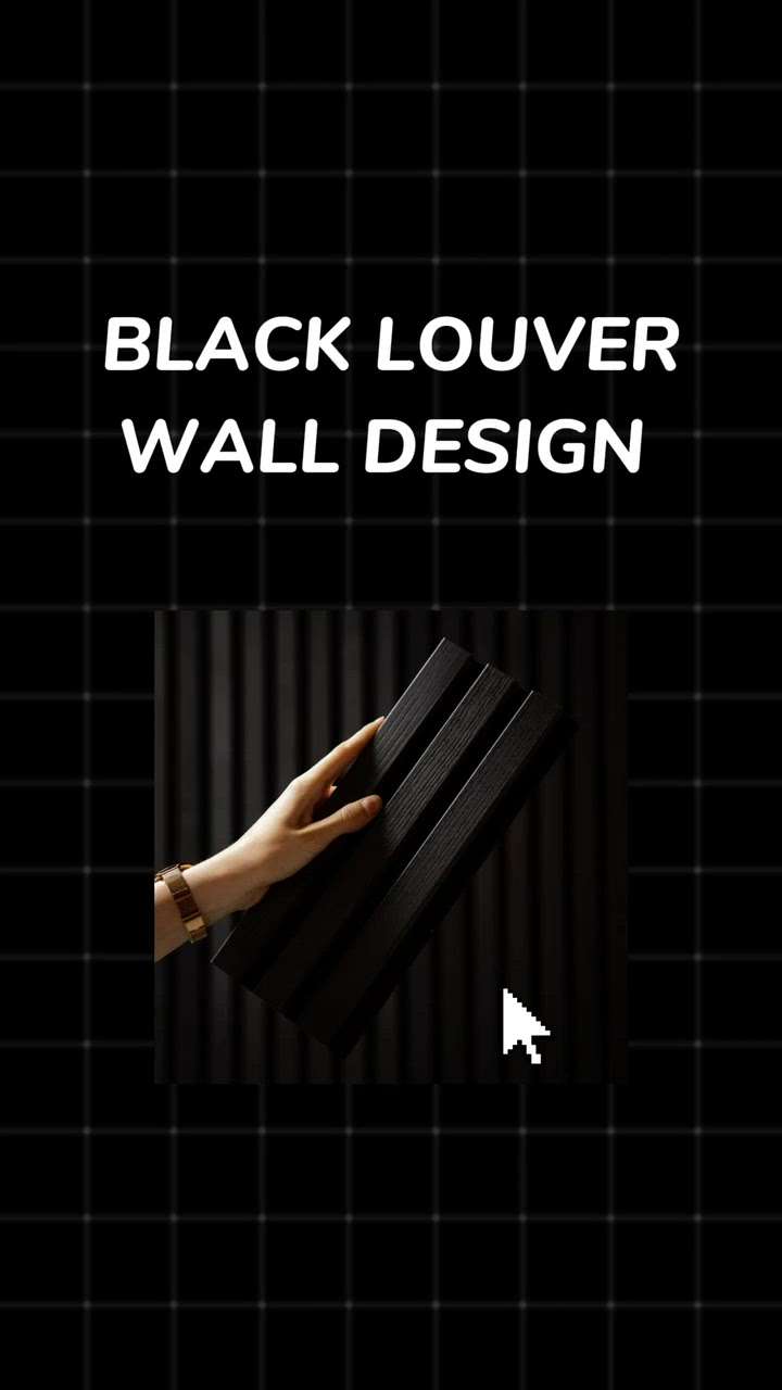 Black Louver wall design 
 #InteriorDesigner  #KitchenIdeas  #KingsizeBedroom  #LivingRoomWallPaper  #WallDesigns  #WallPainting  #louvers  #louverpanel  #modularwardrobe  #Modularfurniture  #moduler