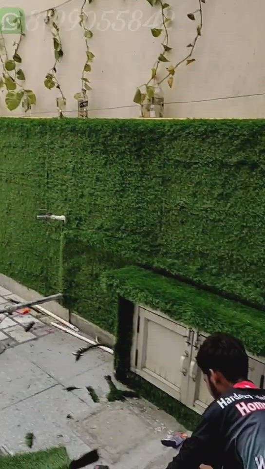 washing area Grass installation By HSK Home Decor #artificialgrass #artificialgrassinstallation  #InteriorDesigner  #Architectural&Interior  #interior #homedecor #grass #hardeepsainikaithal  #trendingdesign