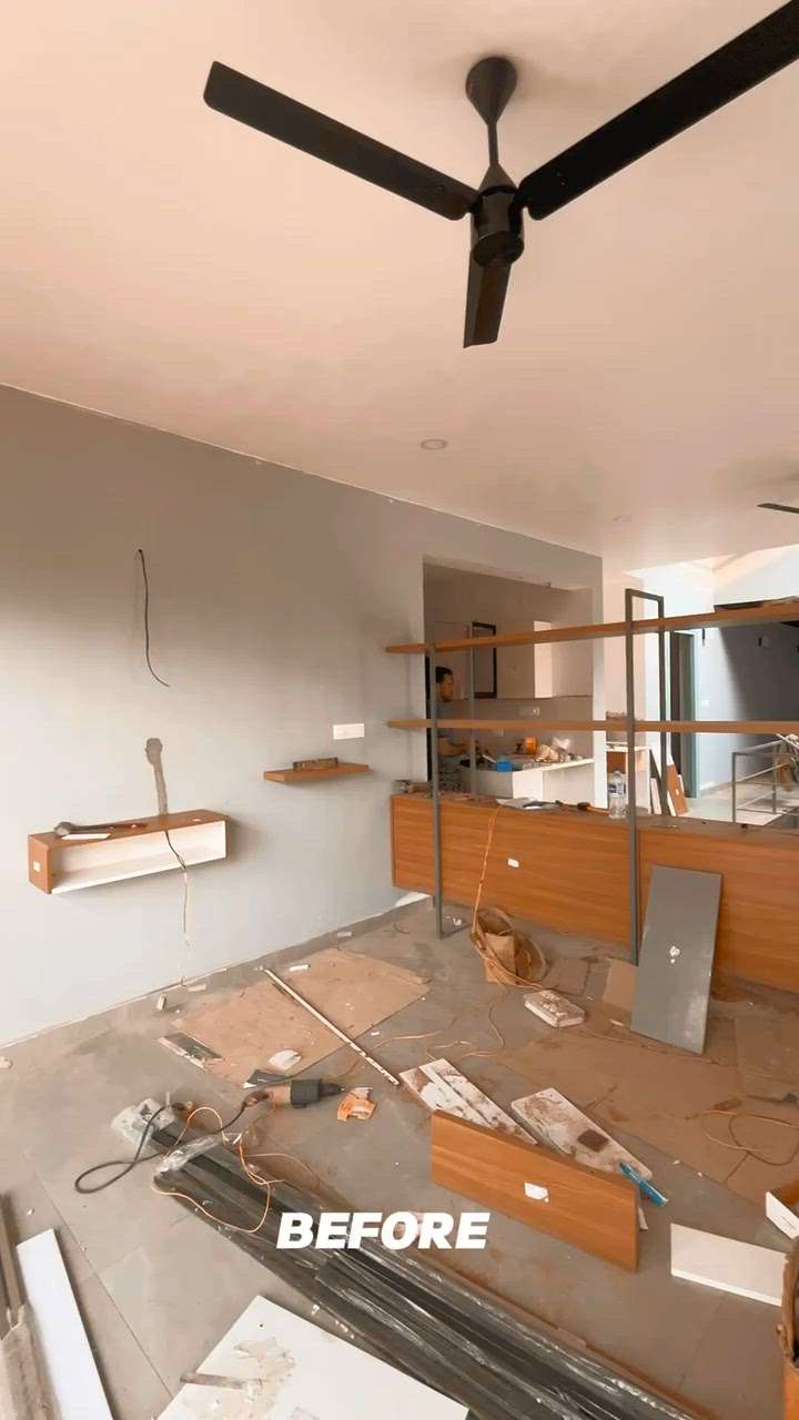 Before/After 🩷. 
 #HouseDesigns  #LivingroomDesigns  #Designs  #InteriorDesigner  #modularkitchenkerala  #modularwardrobe  #modularsofadesin  #modularTvunits  #KeralaStyleHouse  #keralastyle  #keralaart