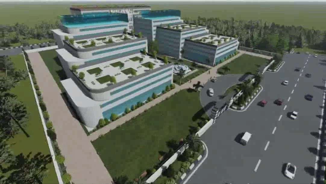 Upcoming IT building at Super Corridor, indore designed by SBA_CIA 
 #shreebhargavaandassociates, #shreebhargava,  #architectbhargava