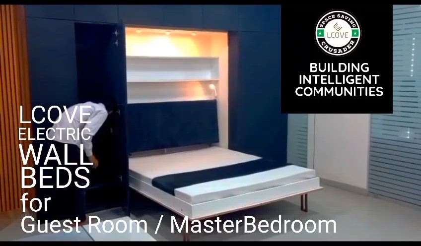 LCOVE MasterBedroom Wall Bed with almirah.
 #InteriorDesigner #interior #smart #wallbed