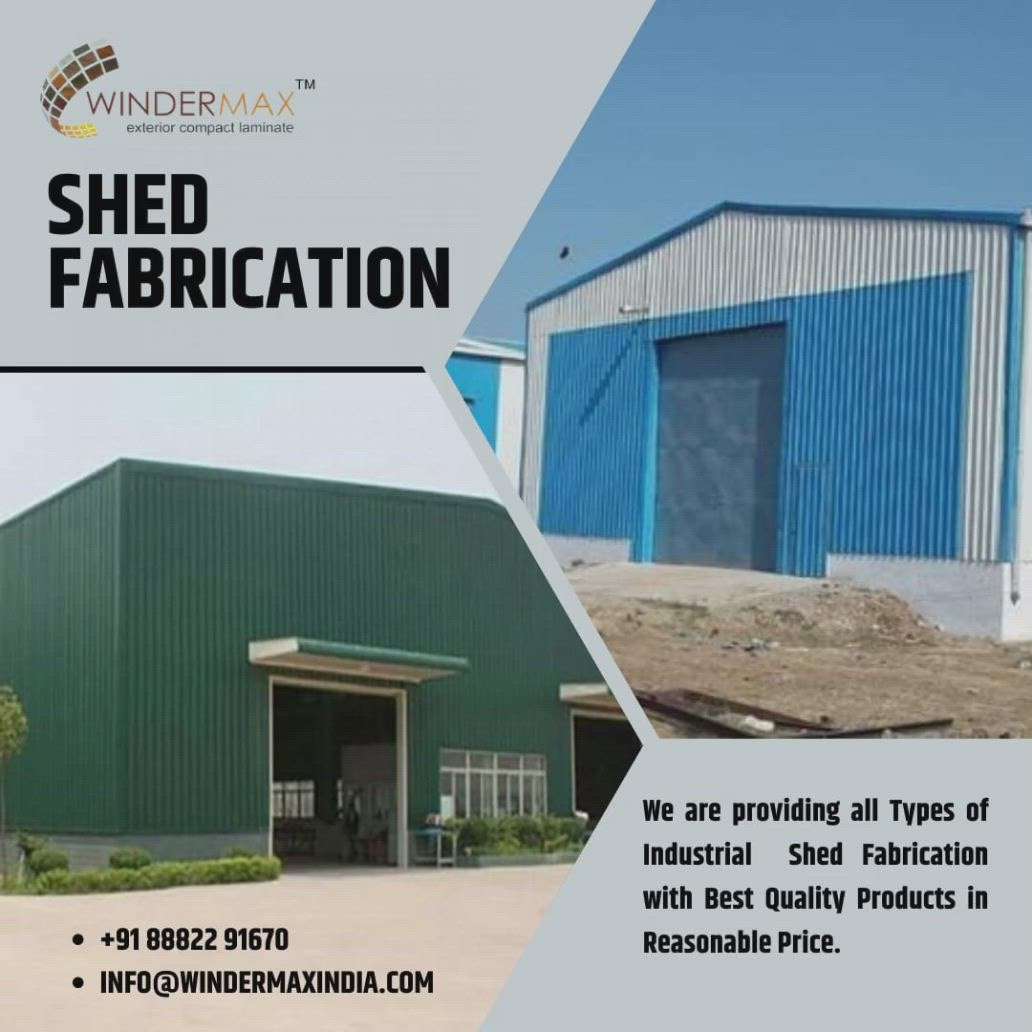 Hello sir /mam 
We are providing all types of industrial sheds fabrication with very reasonable price and best quality products
Factorys ; werehouse ; godawons ; industrial shed ..

For more information please contact us 9810750628 #industrialdesign  #factoryfinished  #architectureldesigns  #constructionsite