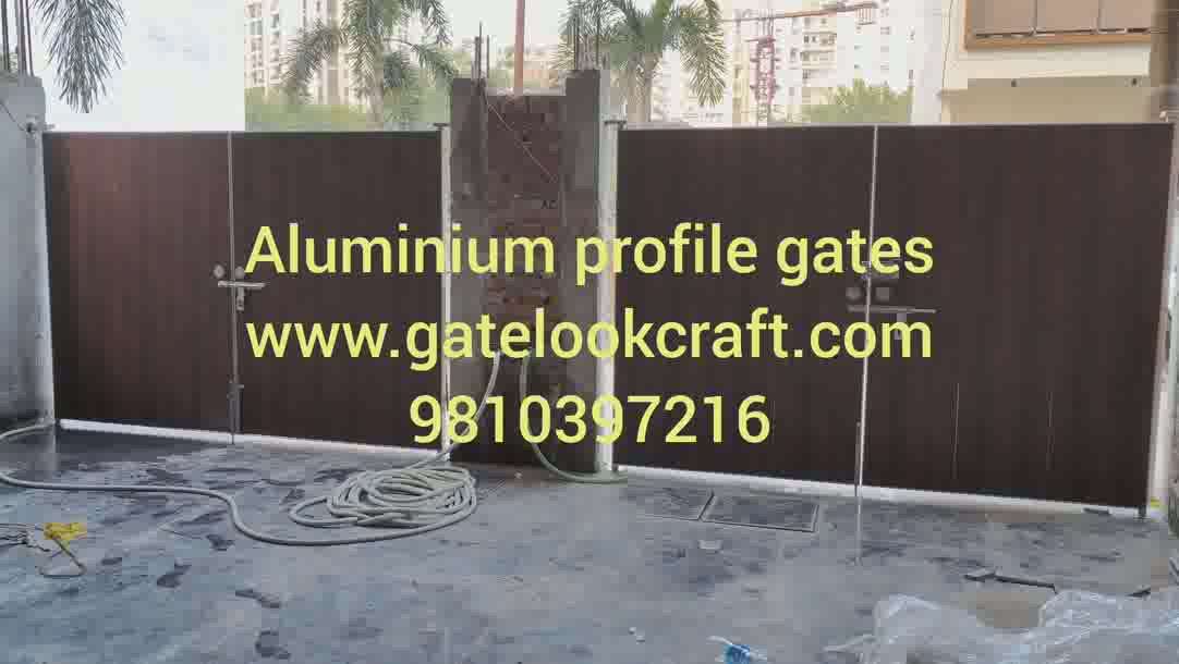 Aluminium profile gates by Hibza sterling interiors pvt ltd manufacture in #Delhi #gurgaon #faridabad #ghaziabad #sonipat #bhadurgadh #gatelookcraft #gates #aluminiumprofilegates #profilegates #designergates #fancygates