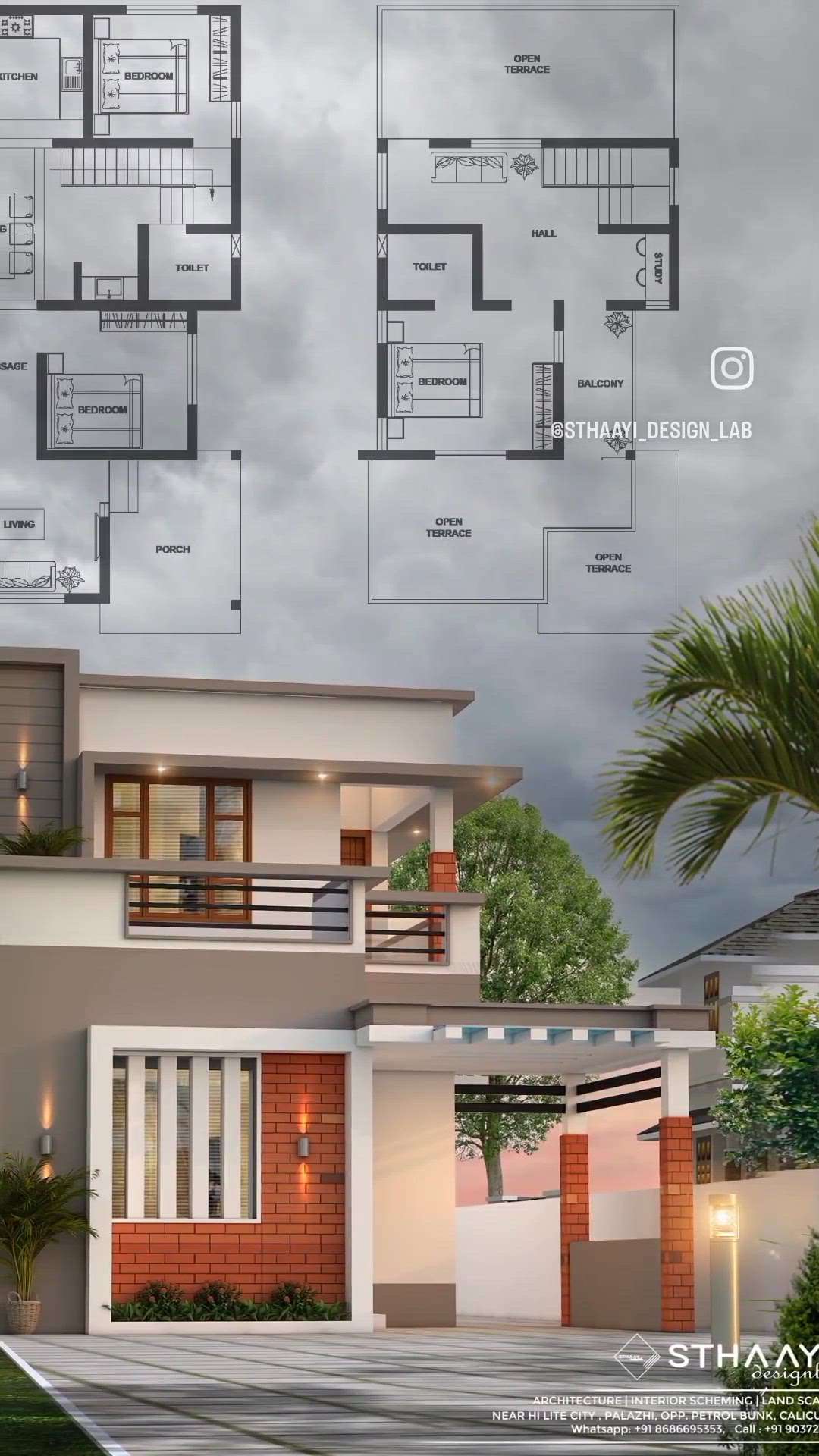 Budget Home Plan 🏡 3BHK 
Area : GF - 853 sq.ft
Area : FF -  428 sq.ft
Total : 1281 sq.ft

Ground Floor 
● Porch
● Living 
● Passage
● Dining 
● 2 Bedroom
● 1C-toilet Indoor 
● Kitchen 

First Floor 
● 1Bedroom Attached
● Hall 
● Study space 
● Balcony 

.
.
.
#sthaayi_design_lab
#sthaayi #homedecor #floorplan | #architecture | #architecturaldesign | #housedesign | #buildingdesign | #designhouse | #designerhouse | #interiordesign | #construction | #newconstruction | #civilengineering | #realestate #kerala #budgethome #keralahomes
