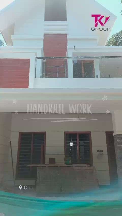 Glass and Wood Handrail
🆕......... work 

 #handrailwork  #GlassHandRailStaircase