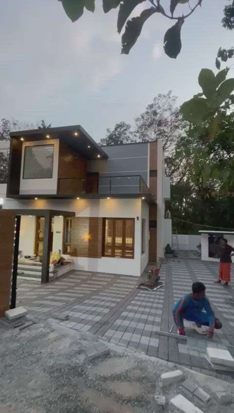 exterior elevation #exterior  #ElevationHome p #ElevationDesign  #homesweethome  #homedecorindia  #ContemporaryHouse  #SmallHouse  #TexturePainting