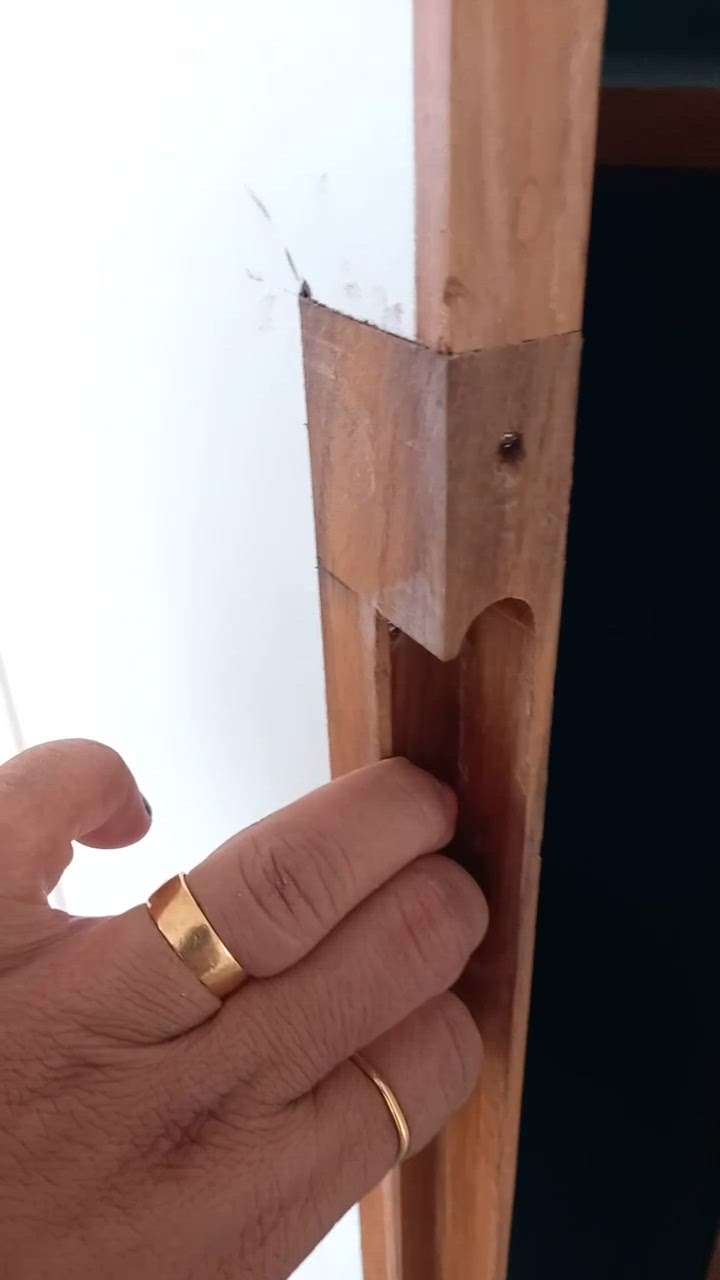 Wooden concealed handles..the details make the design. #wooden handles # concealed handles # ply laminate wardrobes #workmanship