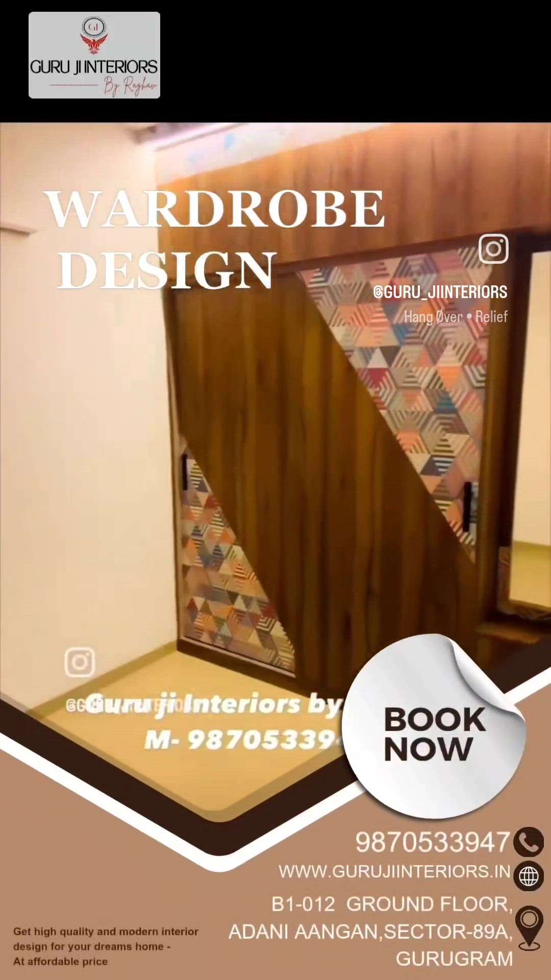 See new style of wardrobe design ✨
@ Like this design? Follow for more.
Guru ji interiors 
By - Raghav 
Call - 9870533947 
#gurujiinteriors 
.
#interiordesign#wardrobedesign #interior#cupboard #wardrobe#almirah#modularkitchen
#home.