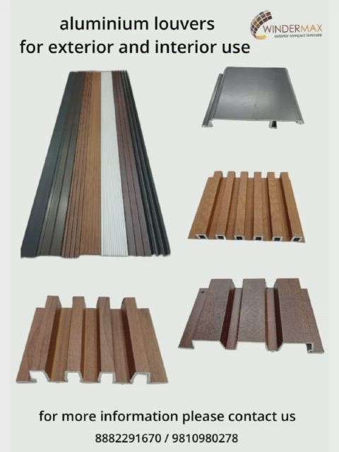 Hello dear sir /mam 

We are informing you our company started all types of aluminium louvers and profiles for Exterior and interior use 

Any requirement or query now or in future please contact us  

Note ;.   
30 design available in louvers
50 colours available in coating
20+ gate profile available

For more details or samples required please contact us 

Regards
Winder max India 
9810980278 #aluminiumlouvers  #exterior_Work  #modernhome  #aluminiumwork  #aluminium  #louvers  #louverspanel