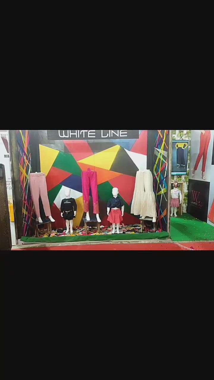 Stall Designing for the clothing brand whiteline at labhganga garden #stallwork #InteriorDesigner #clothingbrand #creativity_in_everything