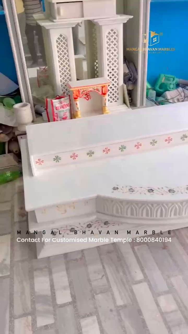 (Part-5) Customise MAKRANA Marble Temple Work Completed. It Takes 22 Days to Complete this Beautiful Marble Temple. 

Customise Makrana White Marble Temple for Bikaner Rajasthan🛕  Contact 📞 us : 8000840194 

We offer a wide selection of Marble Temple for home. These are completely made of pure white marble. They are intricately designed and equipped with domes. 

Our skilled craftsmanship makes home and outdoor and indoor marble temples affordable for anyone looking to buy a home for their God without compromising the quality. We use white Makrana stone to carve the house of God.

DM FOR MORE DETAILS ✉️ 

M  A  N  G  A  L  B  H  A  V  A  N  MARBLES
#marbletemple #marblecraft #marbleart #marblehandicrafts 
#makingmarbletemple #bestmarbletemple #manufacturing 

VISIT AT MANGAL BHAVAN MARBLES for

📍Central Spine, Opp.Akshaya Patra Temple, Mahal Road, Jagatpura, Jaipur. 302017

📍Borawar Bypass Road, Borawar, Makrana, 341505

#mangalbhavanmarbles #vishvaskhubsurtika
MARBLE - GRANITE - HANDICRAFTS 

DM or Call for Any Inquiry
📞 +91-8000840194 
📩 mangalbhavanmarbles@gmail.com
🌎 www.mangalbhavanmarbles.com

.
.
.
.
.
.
.
.
.
.
.
.
.
.
.
.
.
.
.
.
#whitemarble #dungrimarble #kitchendesign #kitchentop #stairsdesign #jaipur #jaipurconstruction #pinkcityjaipur #bestgranite #homeflooring #bestmarbleforflooring #makranamarble #handicraft #homedecor #marblewholesaler #makranawhite #indianmarble #instagramreels #architecturedesign #homeinterior #floorarchitecture
@mangal_bhavan_marbles
Best Marble temple in jaipur,
Marble temple manufacturing,
Marble temple in makrana ,
Makrana marble temple making,
Making of marble temple, best marble mandir in jaipur Rajasthan. Mangal Bhavan Marbles