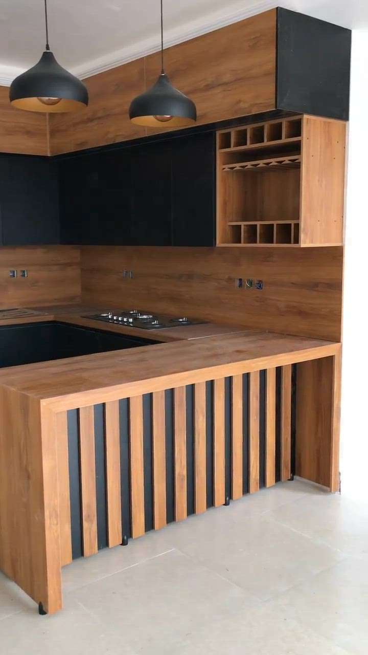 Brown & Black ❤️

best Modular kitchen ❤️ 

Note : visit chargeable 🙏 

 #ModularKitchen #OpenKitchnen