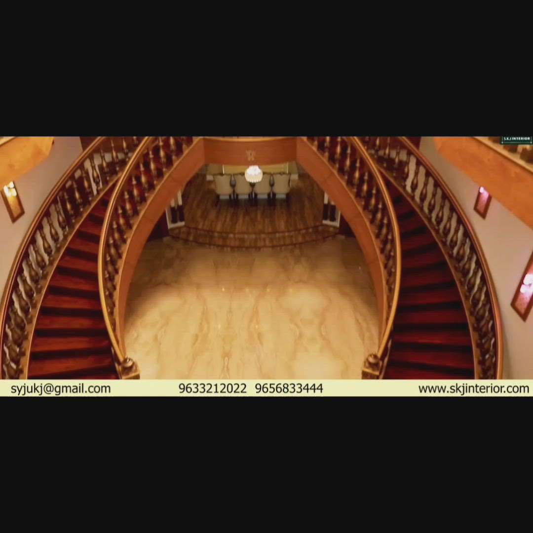 royal style wooden stair case