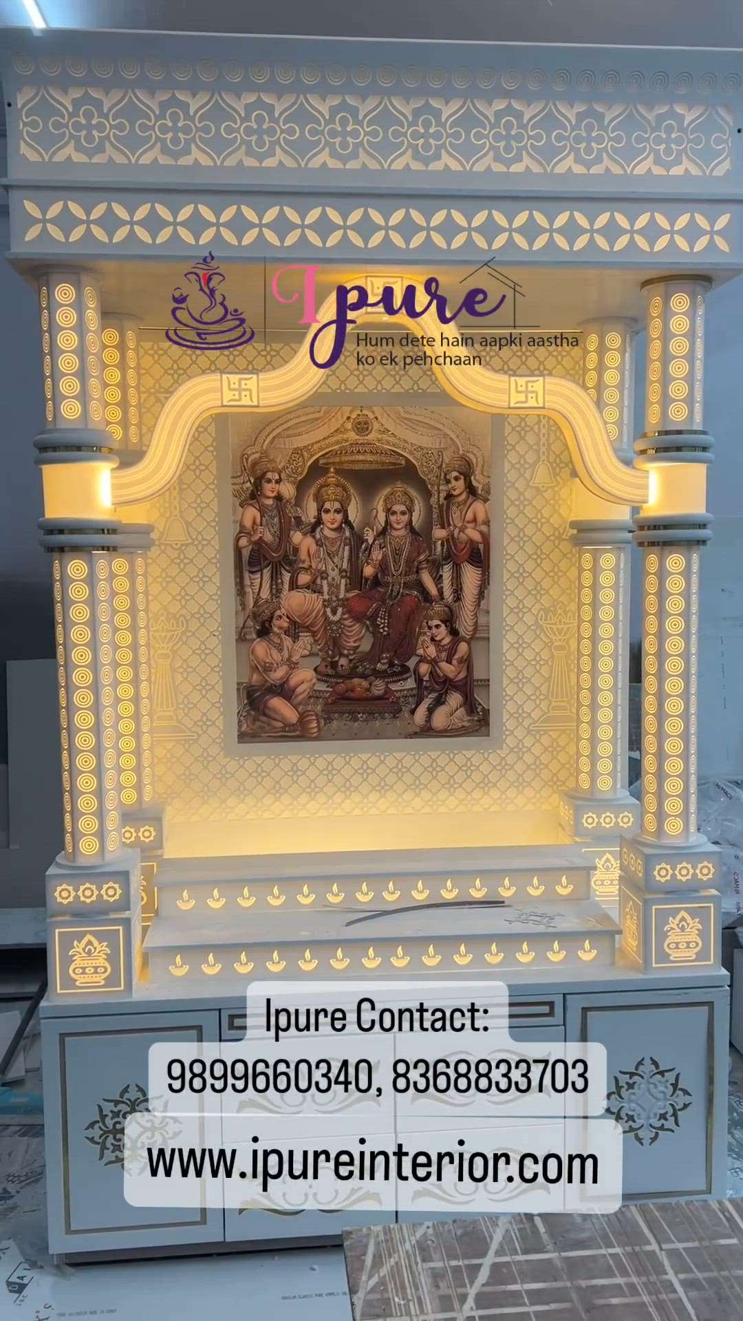 Corian Mandir / Corian Temple by Ipure Interior

We are the leading Manufacturer of Corian Mandir / Corian Temple or any type of Interior or Exterioe work.

For Price & other details please Contact Mr. Rajesh Biswas on CALL/WHATSAPP : 8368833703 or 9899660340.

We deliver All Over India & All Over World.

Please check website for address .

Thanks,
Ipure Team
www.ipureinterior.com
https://youtu.be/8tu2NoKYx6w
 
#corian #corianmandir #coriantemple #coriandesign #mandir #mandirdesign #InteriorDesigner #manufacturer #luxurydecor #Architect #architectdesign #Architectural&Interior #LUXURY_INTERIOR #Poojaroom #poojaroomdesign #poojaunit #poojaroomdecor #poojamandir  #poojaroominterior  #poojaroomconcepts #pooja #temple