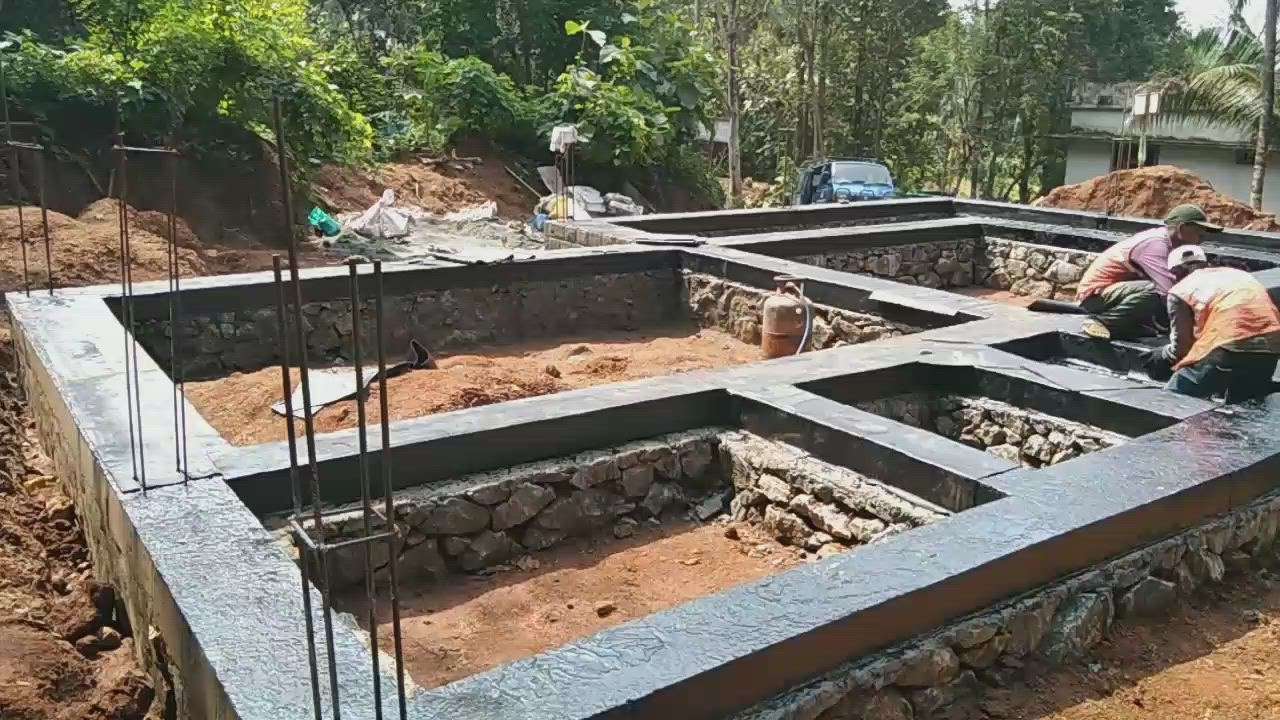 DPC(Damp Proof Course) with APP MEMBRANE
For more enquiry please contact us:9567678678
www.techfansgroup.com
 #waterproofing
 #kerala 
 #HouseConstruction  #commercial_building