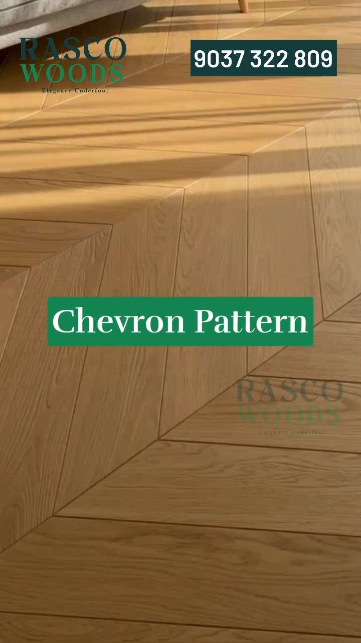 Chevron Pattern. Oak Engineered Hardwood Flooring. 
 #keralaarchitectures  #flooring  #tiles  #woodenfloor  #engineeredwoodentile