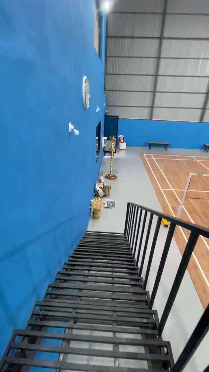 Double storied indoor badminton court