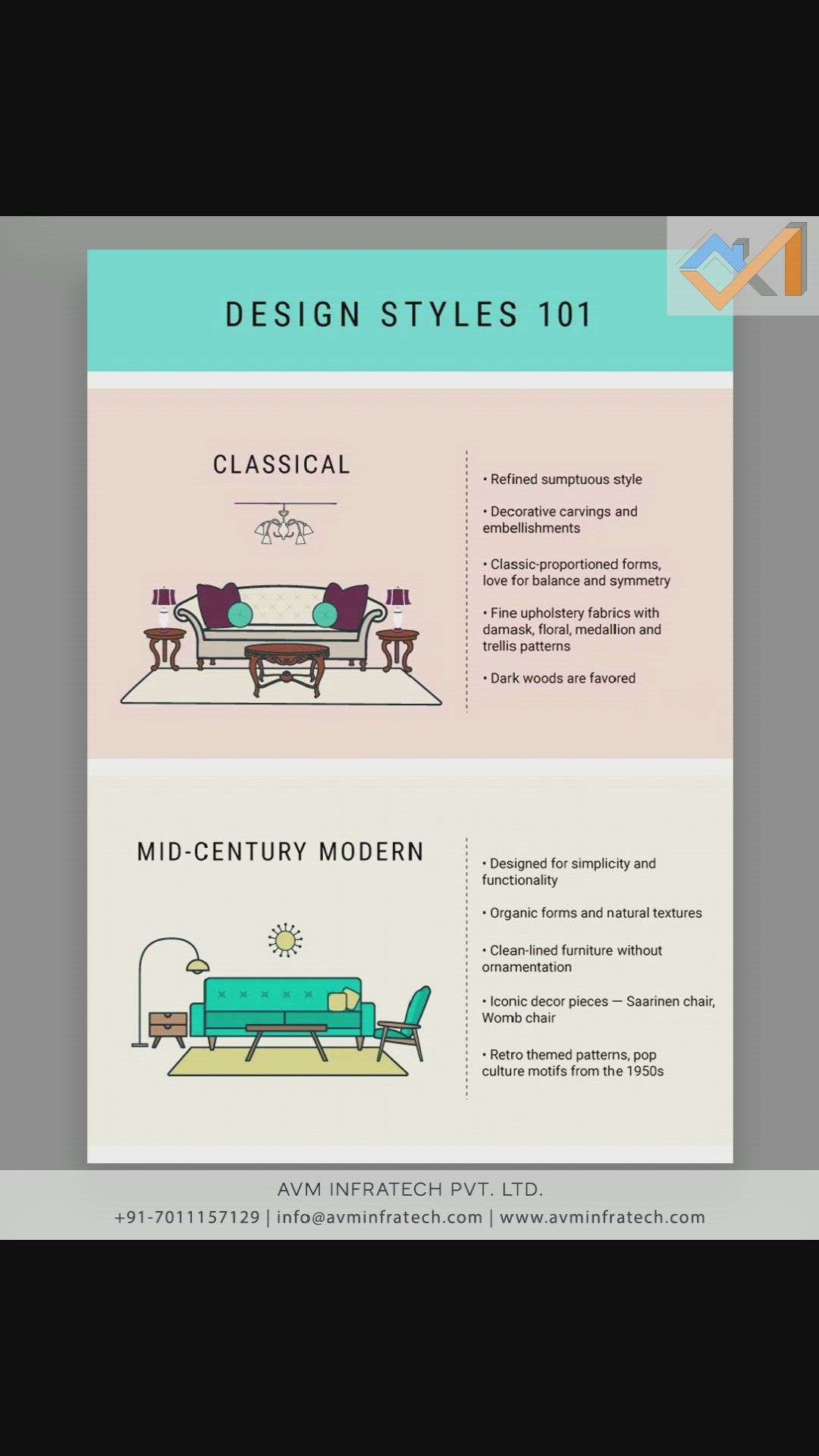 A rundown on the most popular & most familiar interior design styles & trends. This guide includes short description and elements of each style.


Follow us for more such amazing informations. 
.
.
#rundown #most #popular #familiar #interior #interiorstyling #designprocess #design #style #trend #guide #description #architect #architecture #interior
