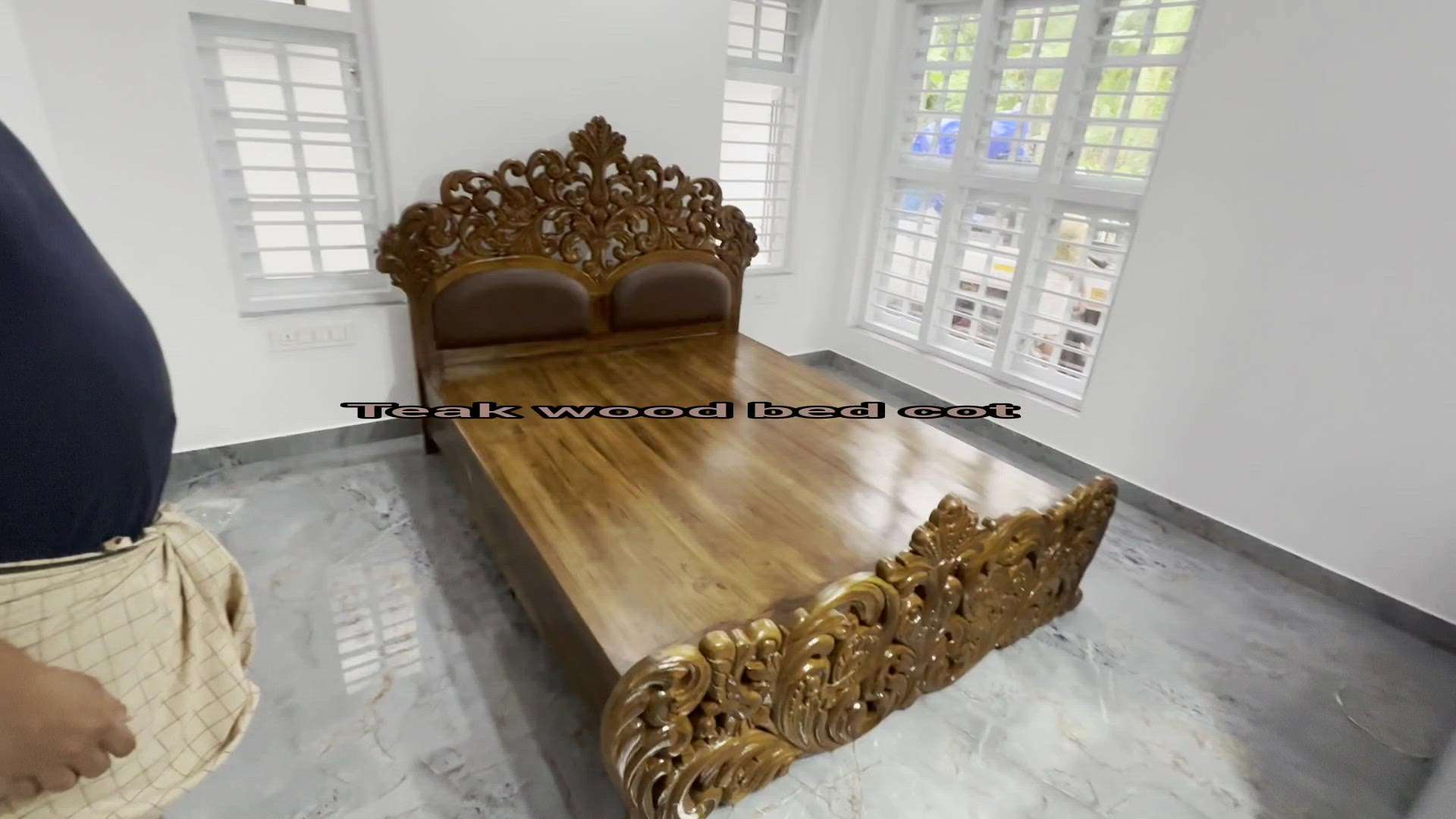 ROYAL TEAK WOOD BED COT QUEEN SIZE CARVING ANTIQUE DESIGN  
This video shows the footage of a royal elegant queen size bed made of Nilambur teak wood.  We have tried to include each and every step of the work in the video, carving, carpentry, polishing, spraying, and finally, after the assembly is delivered to the customer's home, the video has been included.  You can contact us on our number.

#BedroomDecor  #Furnishings  #MasterBedroom  #LUXURY_INTERIOR  #LUXURY_BED  #wooden
 #TeakWoodDoors 
#furniture #furnituredesign #furniturejepara #furniturejakarta #furnituremurah #furnitureart #furnitureassembly #furnitureantique #furnitureapartemen #furnitureaccessories #afurniture #afurniturefetish #afurnituremaker #afurniturestory #afurniturecompany #furniturebali #furniturebanjarmasin #furniturebanten #furniturebandarlampung #furniturebesi #bfurniture #bfurnituremalang #bfurniturehouse #bfurniturestore #bfurniturecompany #furniturecustom #furniturecafe #furnitureclassic