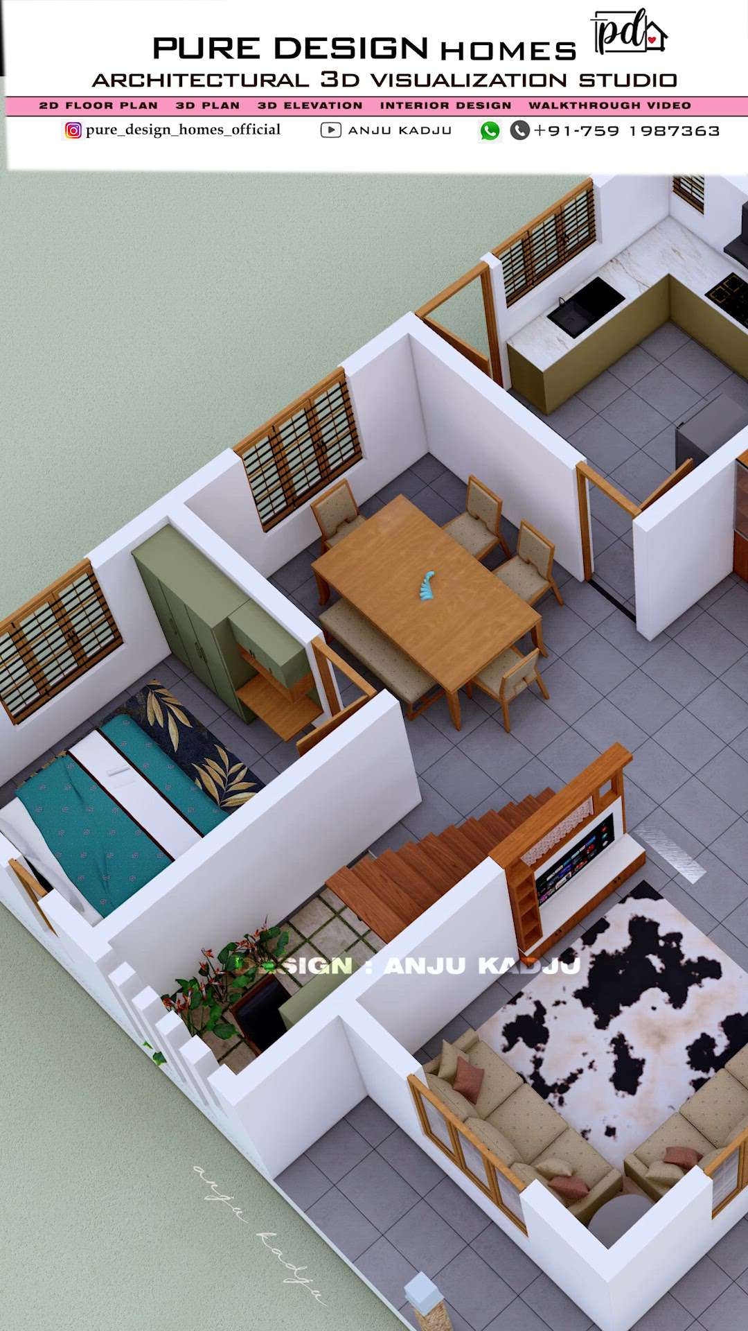 Budget friendly interior concept
3d floor plan / 3d plan / 2bhk / budget plan
Designed by anju kadju
+917591987363
3d floor plan / interior top view / 3d plan
നിങ്ങളുടെ വീടും ഇതുപോലെ ദൃശ്യവത്കരിച്ചു ലഭിക്കാൻ ഞങ്ങളുമായി ബന്ധപെടു.
Anju kadju
+917591987363 (WhatsApp )
Architectural 3d designer
#3dfloorplan #interiortopview #interiordesigner #3dplan #online3ddesigner