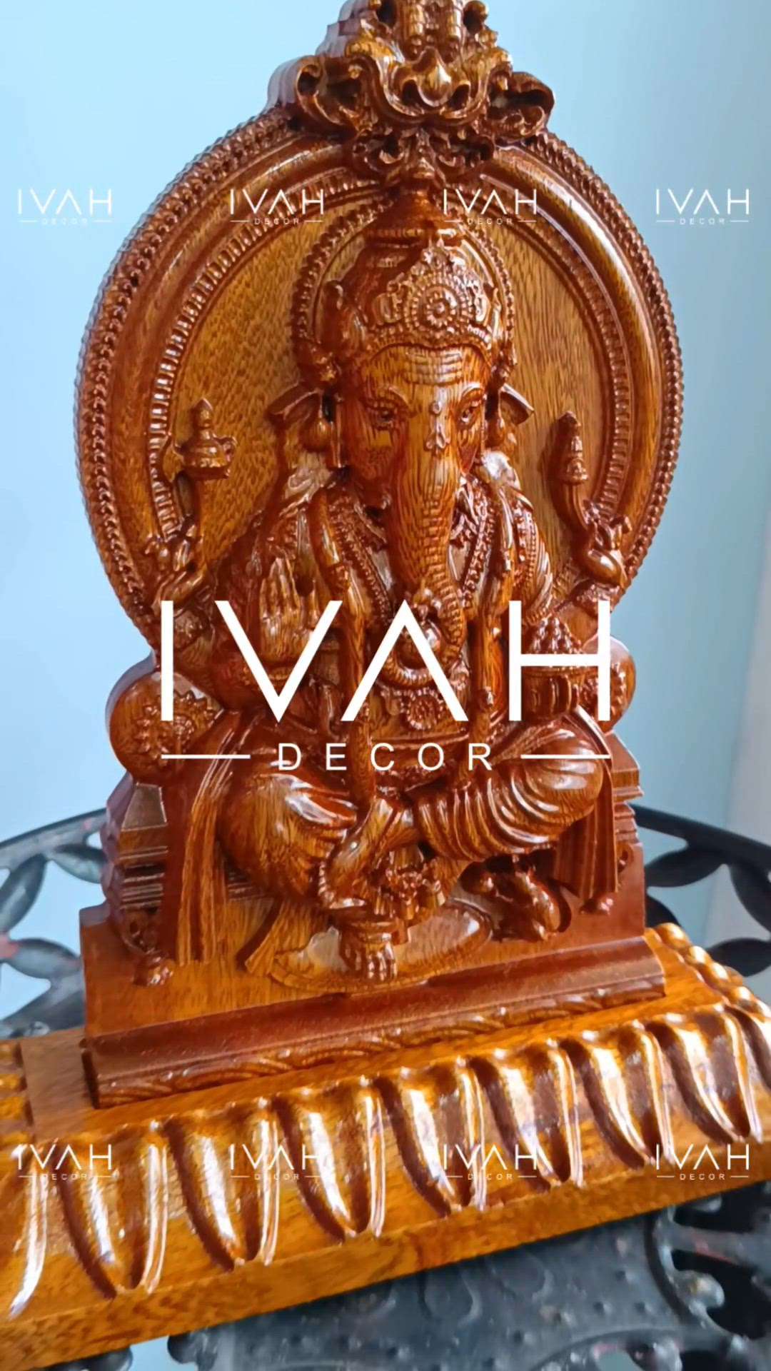 Lord Ganesha Wood Carving
For more details plz whatsApp Or call us +917561091369
 #ivah #ivahdecor #Poojaroom #poojaroomdesign #giftideas #gift #woodcarvingart #Prayerrooms