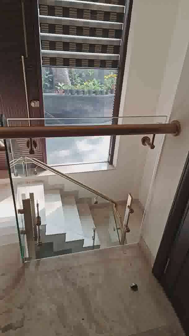 #GlassStaircase 12 mm clear toughened glass with stainless steel hardware                                         for more details 8851431197