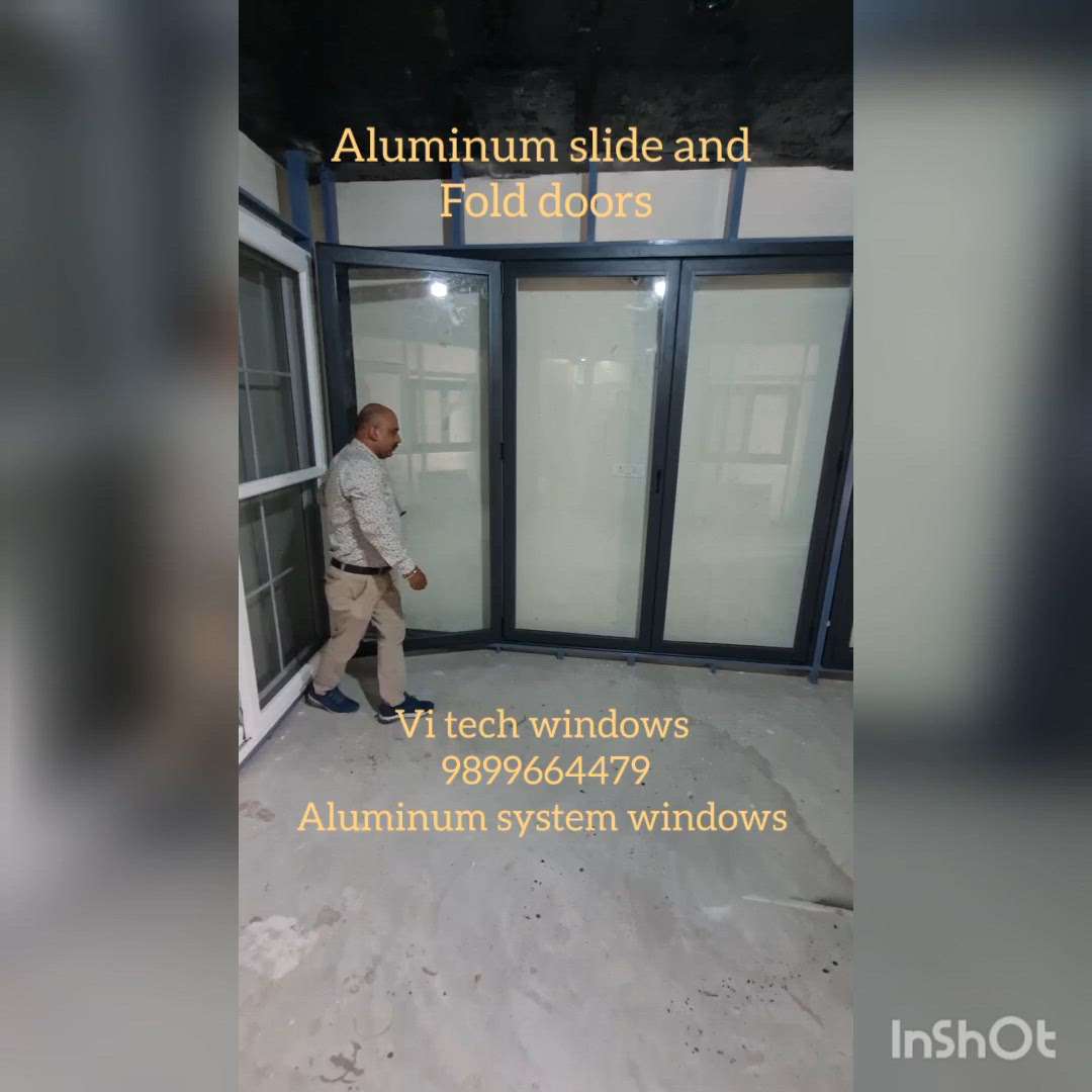 #aluminumslideandfolding doors#aluminum system windows#vi tech windows# 9899664479