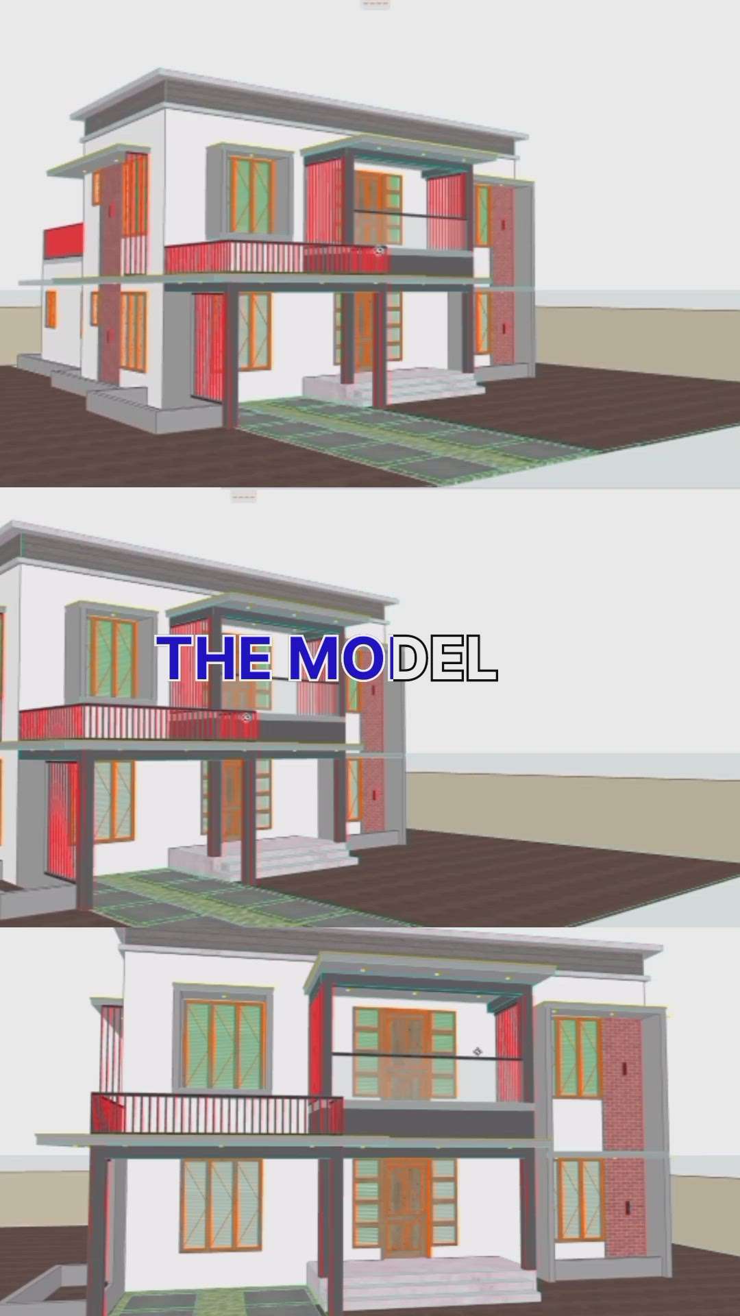 model to render  #render #3d  #homeexterior #home #homedesign #online3dservice #homeexterior #ElevationHome #exteriordesigns