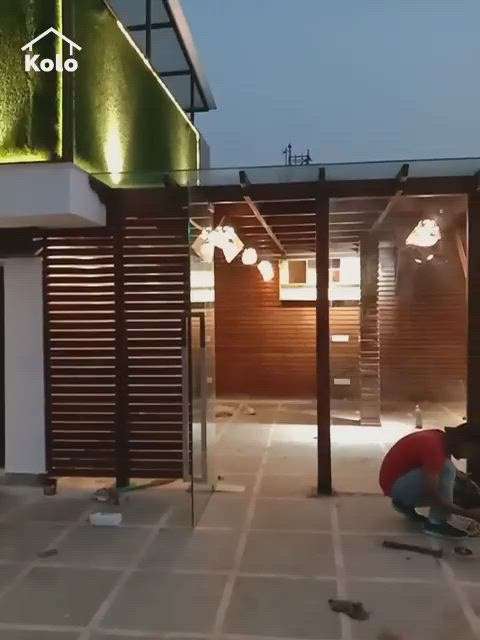 Design of party house with wooden..
Contact me for interior work
.
 #WoodenFlooring  #WoodenKitchen #HouseDesigns #lighting #Electrician #InteriorDesigner #HouseConstruction #painting #clubinterior