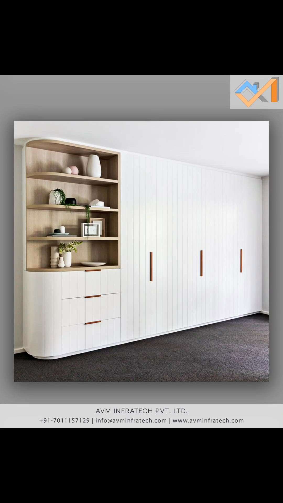The advantage of using wardrobes with white finishes is its ability to tone down dark hues in the interior and also to create a minimal look for bedrooms that use lighter shades.


Follow us for more such amazing updates. 
.
.
#wardrobe #wardrobestylist #wardrobedesign #wardrobeessentials #wardrobegoals #wardrobebasics #flute #fluted #flutedpanel #flutedpanels #panel #avminfratech #brass #handle #almirah #wood #storage #storageideas