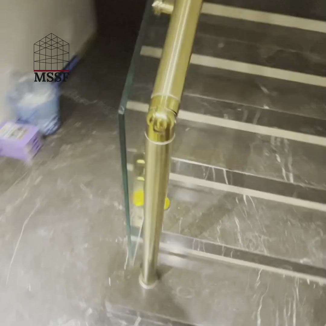 Glass Railing with Gold Handrail
Any info : Call and WhatsApp 9971331766

 #mssteelfabrications