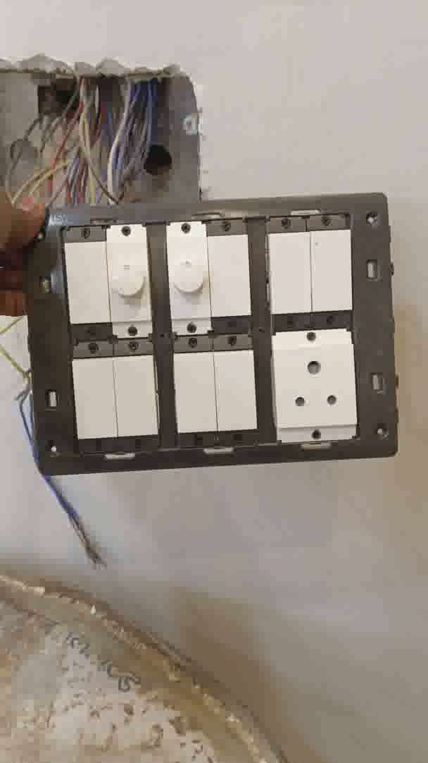 wiring and board fitting
light fitting
